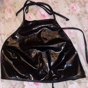 LATEX HALTER TOP